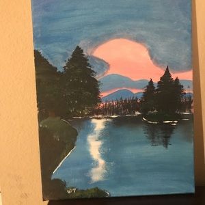 Bob Ross painting (not his) cute and pretty